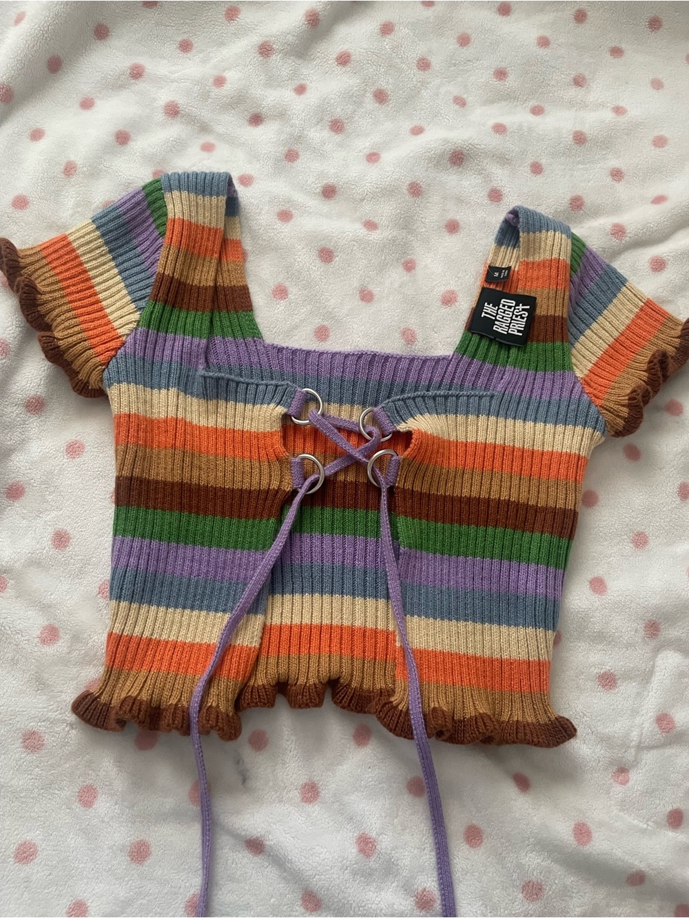 the ragged priest striped knit top/cardigan, brand new💝
